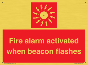 Fire alarm activated when beacon flashes